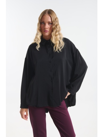 πουκάμισο oversized με πλισέ πλάτη