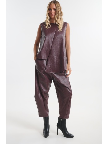 σετ δερματίνη oversized μπλούζα & παντελόνι σε προσφορά