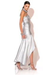 φόρεμα metallic στράπλες cthrou