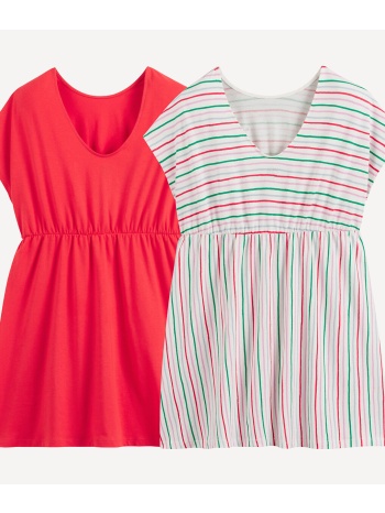 σετ 2 φορεμάτων με κοντά μανίκια από τζέρσεϊ