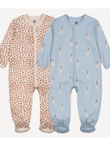 σετ 2 βρεφικά πιτζαμάκια από βαμβάκι με σχέδιο