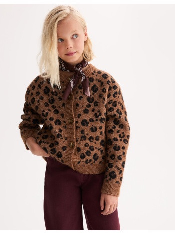 ζακέτα λεοπάρ με κουμπιά