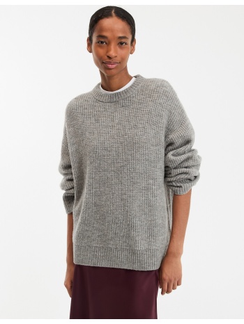 πουλόβερ με στρογγυλό λαιμό σε λεπτή πλέξη με αφράτη υφή