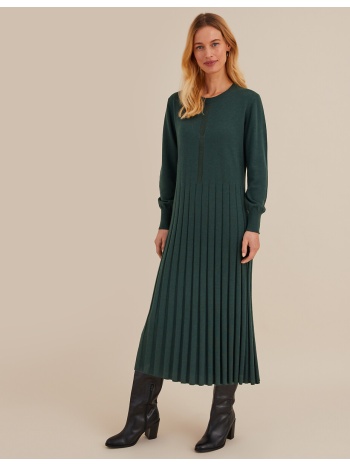 μακρυμάνικο μακρύ πλεκτό φόρεμα σε εβαζέ γραμμή σε προσφορά