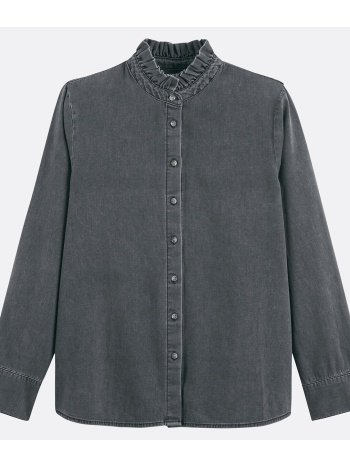 πουκάμισο με βικτωριανό κολάρο και μακριά μανίκια