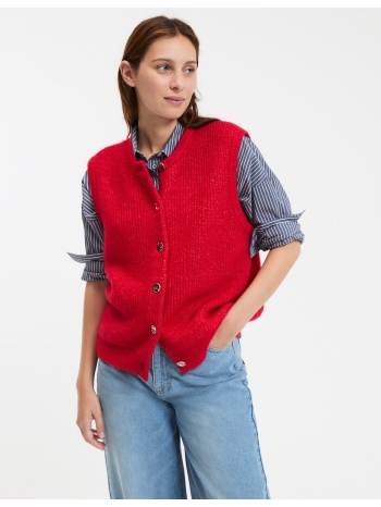 πλεκτό γιλέκο με κουμπιά