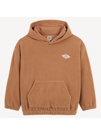 φούτερ oversize από φλις με κουκούλα