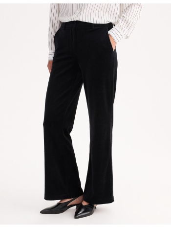 ψηλόμεσο φαρδύ παντελόνι από βελούδο
