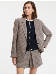 σακάκι με ίσια γραμμή και καρό σχέδιο