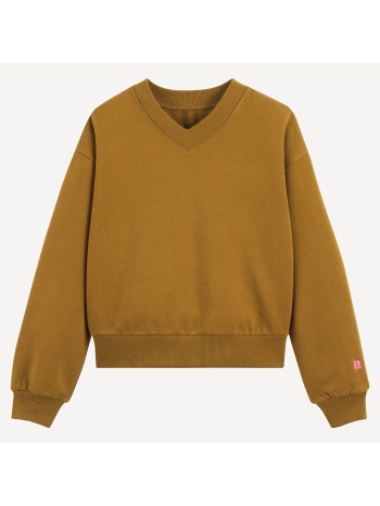 φούτερ με v-λαιμόκοψη