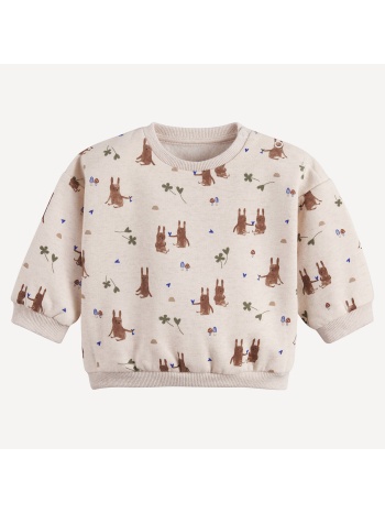 φούτερ από jersey με στρογγυλό λαιμό και μοτίβο