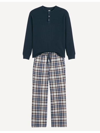 πυζάμα με παντελόνι από φλάνελ σε καρό σχέδιο