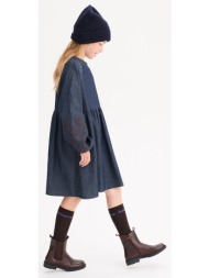 φόρεμα με μακριά μανίκια από ελαφρύ τζιν