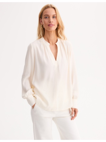 μπλούζα με v λαιμό και μακριά μανίκια