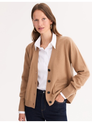 ζακέτα από κασμίρι με κουμπιά και λαιμό v