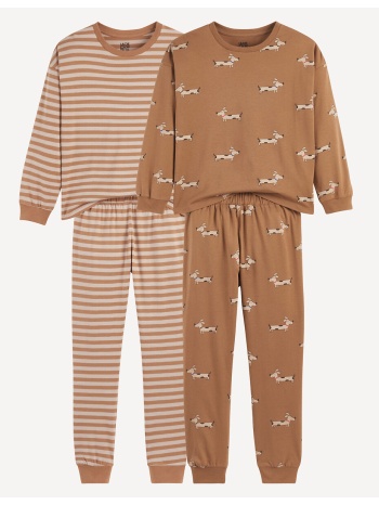 σετ 2 πυτζάμες από βαμβακερό τζέρσεϊ