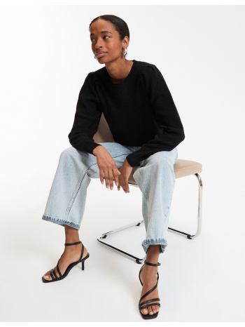 πουλόβερ με στρογγυλό λαιμό σε λεπτή πλέξη