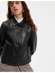 κοντό δερμάτινο μπουφάν