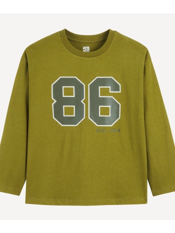 t-shirt oversized με μακριά μανίκια