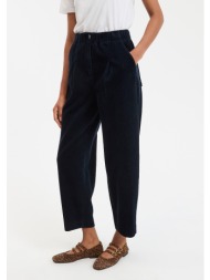 παντελόνι σε στυλ carrot από κοτλέ βελούδο