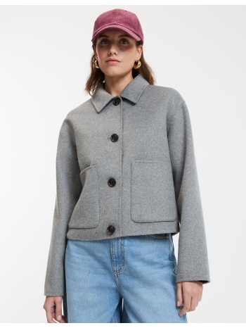 κοντό μαντό με κουμπωτό κλείσιμο