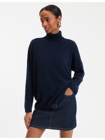 πουλόβερ με λαιμόκοψη col roule από λεπτό κασμίρι