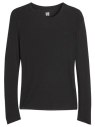 μακρυμάνικη μπλούζα με στρογγυλή λαιμόκοψη