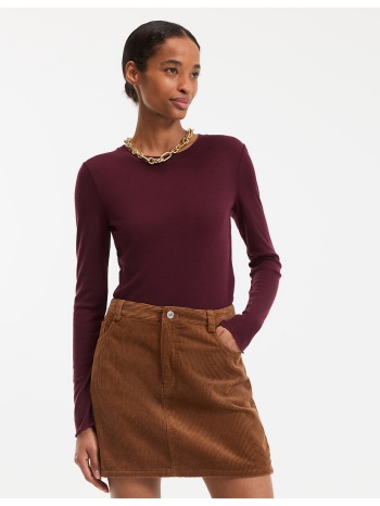 μακρυμάνικη μπλούζα με στρογγυλή λαιμόκοψη