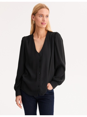 μπλούζα με λαιμό σε v και μακριά μανίκια