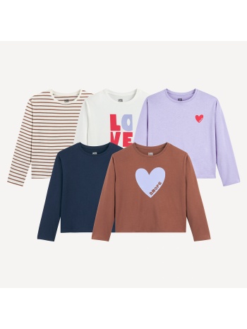 σετ 5 μακρυμάνικα t-shirt