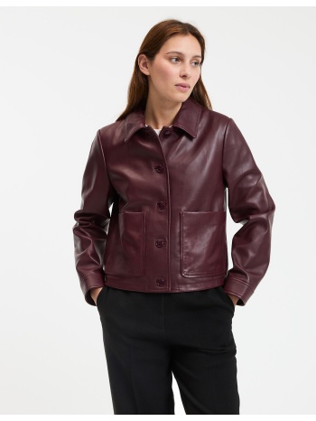 κοντό δερμάτινο μπουφάν