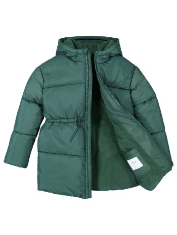 ζεστό καπιτονέ μπουφάν με κουκούλα