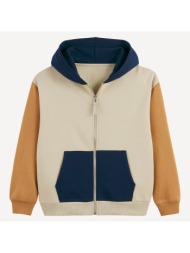 ζακέτα φούτερ με κουκούλα και φερμουάρ