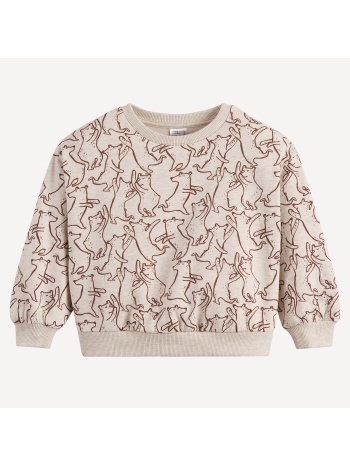 φούτερ με στρογγυλή λαιμόκοψη και στάμπα αρκούδα