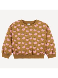 φούτερ με στρογγυλή λαιμόκοψη με στάμπα μήλα