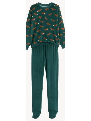 βελουτέ πιτζάμα με πατουσάκια