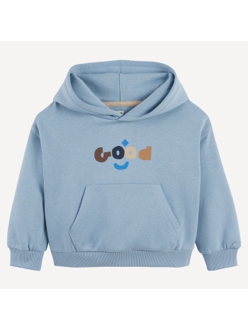 φούτερ με στάμπα και κουκούλα