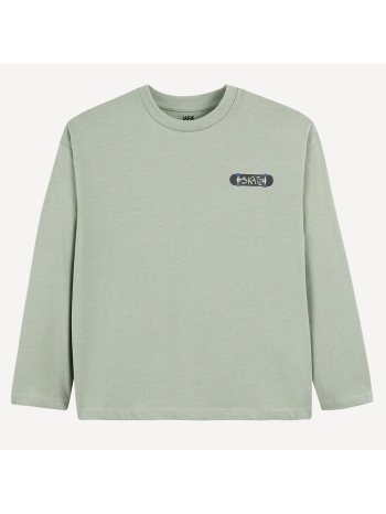 t-shirt με μακριά μανίκια και στάμπα