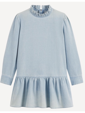 φόρεμα με μακριά μανίκια από ελαφρύ τζιν