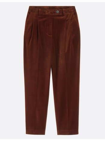 παντελόνι cigarette με πιέτες από απαλό βελούδο σε προσφορά