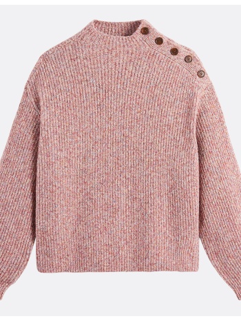πουλόβερ με ψηλό λαιμό και κουμπιά