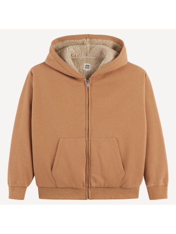 φούτερ με φερμουάρ και κουκούλα