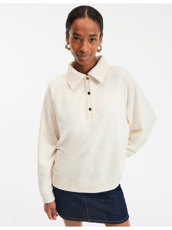 φούτερ από τζέρσεϊ ύφασμα με γιακά πόλο