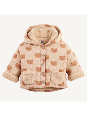 μπουφάν με κουκούλα και επένδυση sherpa