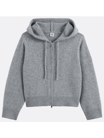 κοντή ζακέτα με κουκούλα από μαλλί σε προσφορά