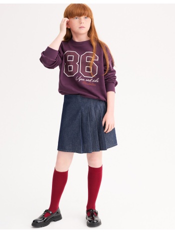 φούτερ με στρογγυλή λαιμόκοψη