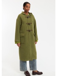 μακρύ μοντγκόμερι παλτό με κουκούλα