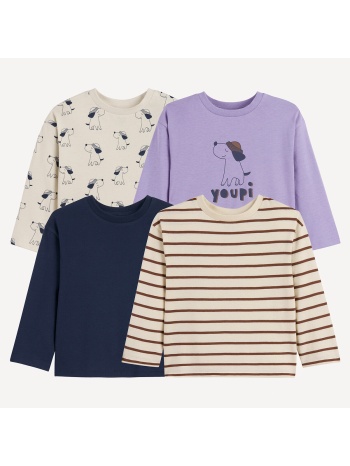 σετ 4 t-shirts με μακριά μανίκια