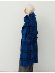 παλτό με καρό κασκόλ