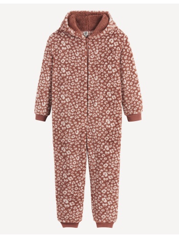 πυτζάμα-φόρμα με κουκούλα από φλις